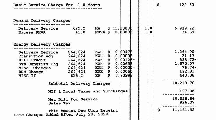 SNF Utility Bill