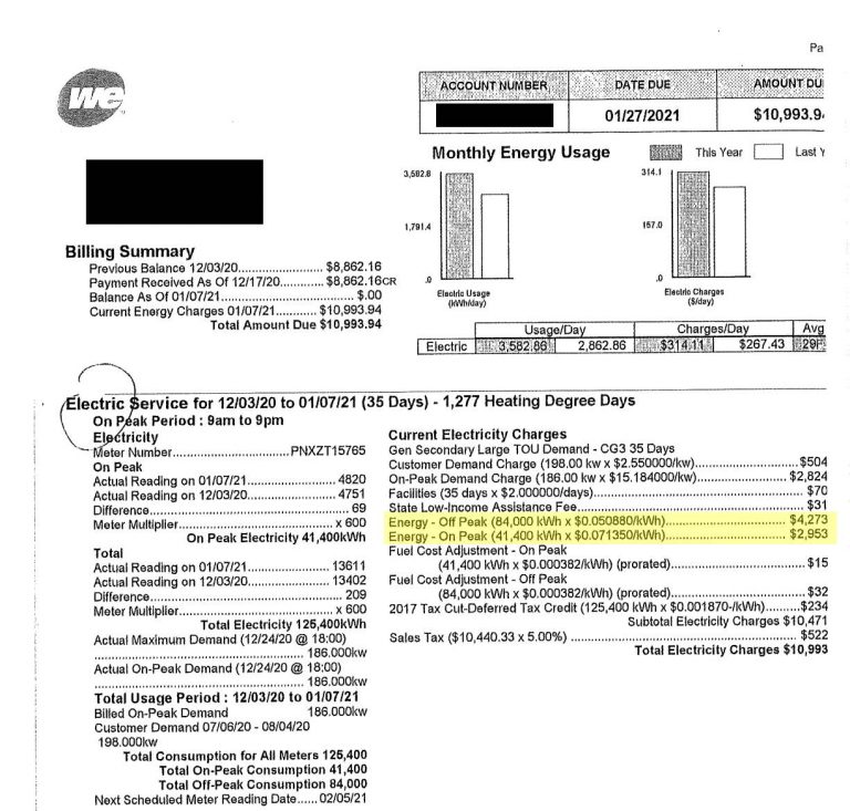 The Secrets of a Utility Bill Setpoint